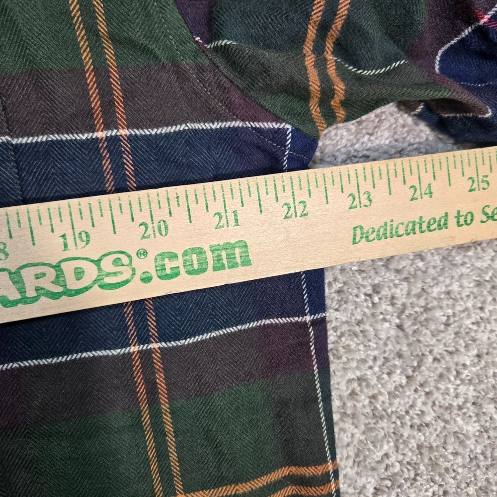 Barbour Shirt Mens Medium Tartan Plaid green flannel regular fit long sleeve - Picture 7 of 10